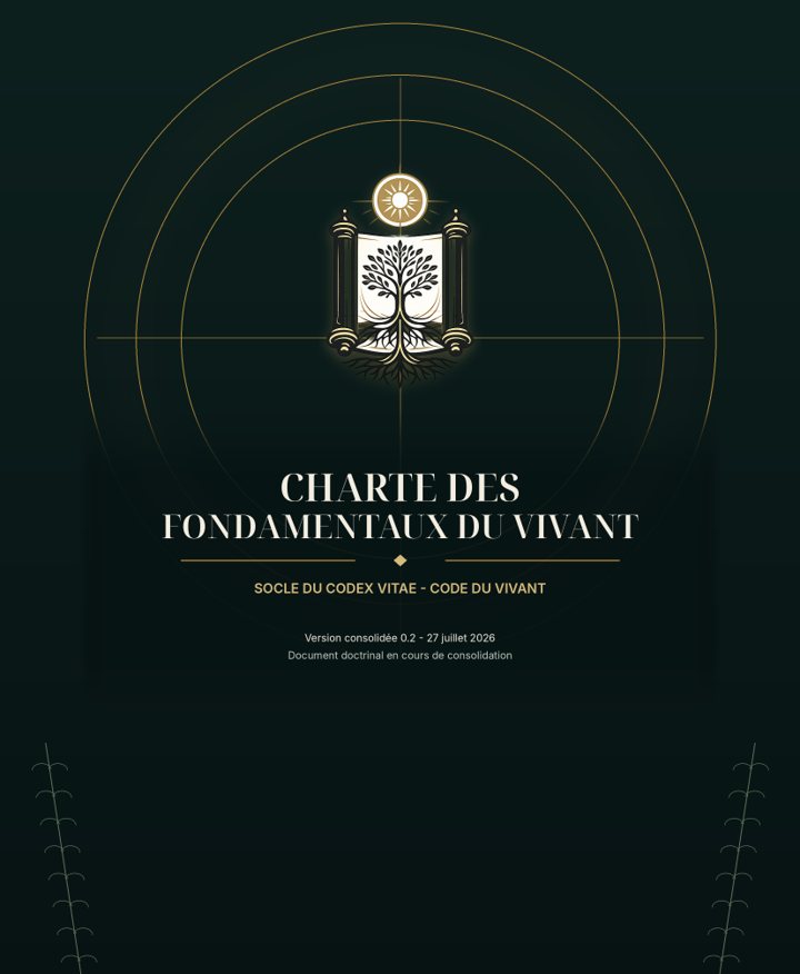Couverture de la Charte des fondamentaux du vivant