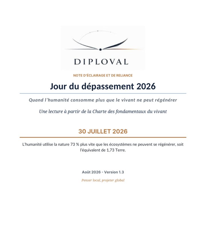 Couverture de la note Jour du dépassement 2026